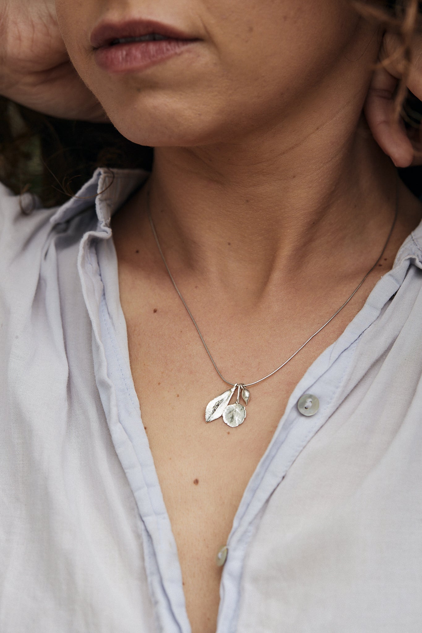 A Real Leaf Mix Necklace