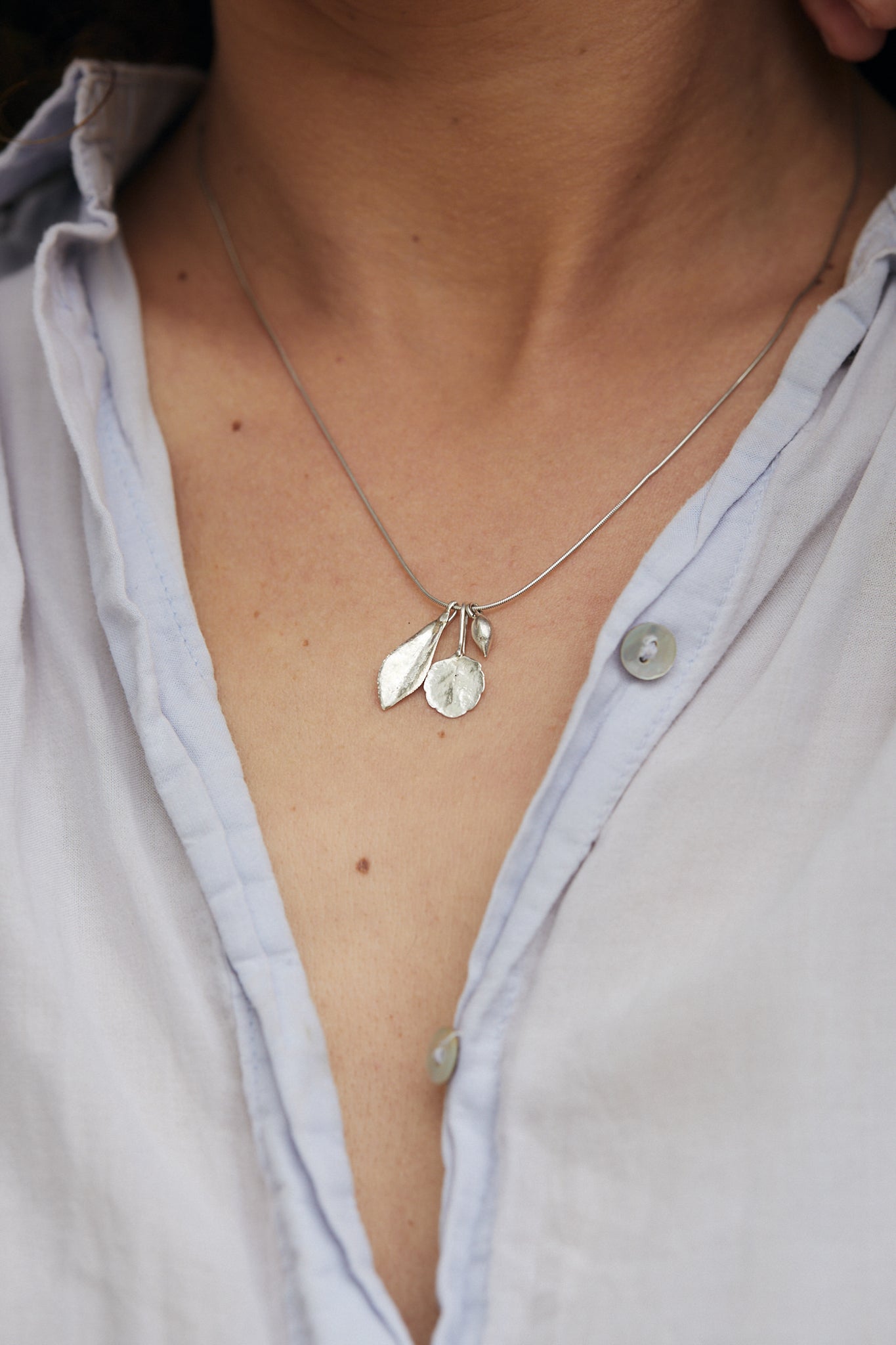 A Real Leaf Mix Necklace
