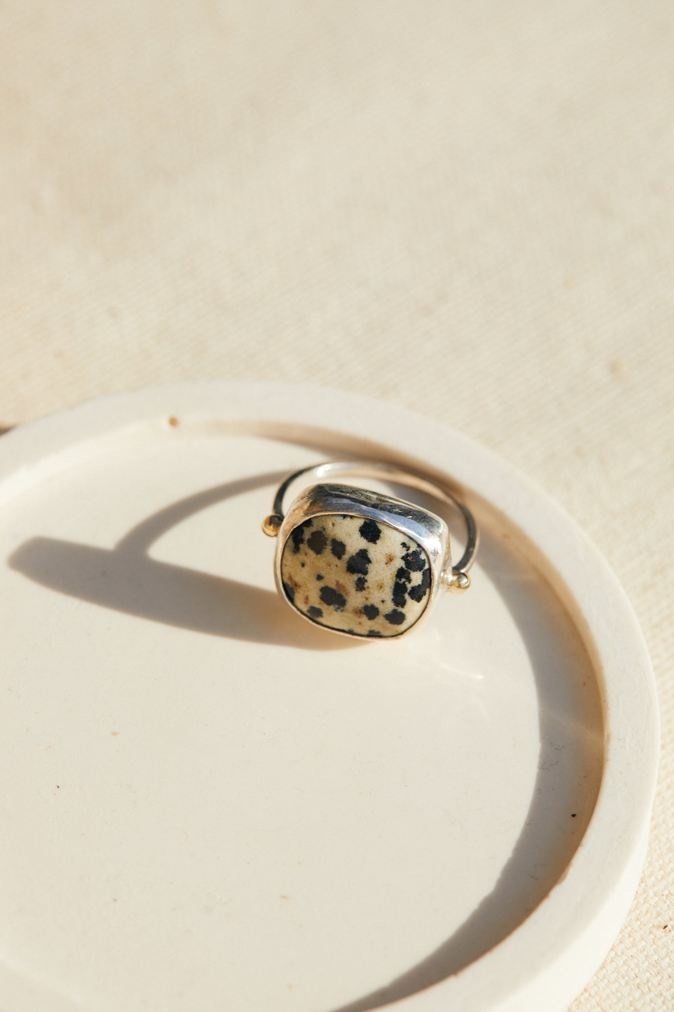 Dalmatian Jasper Ring