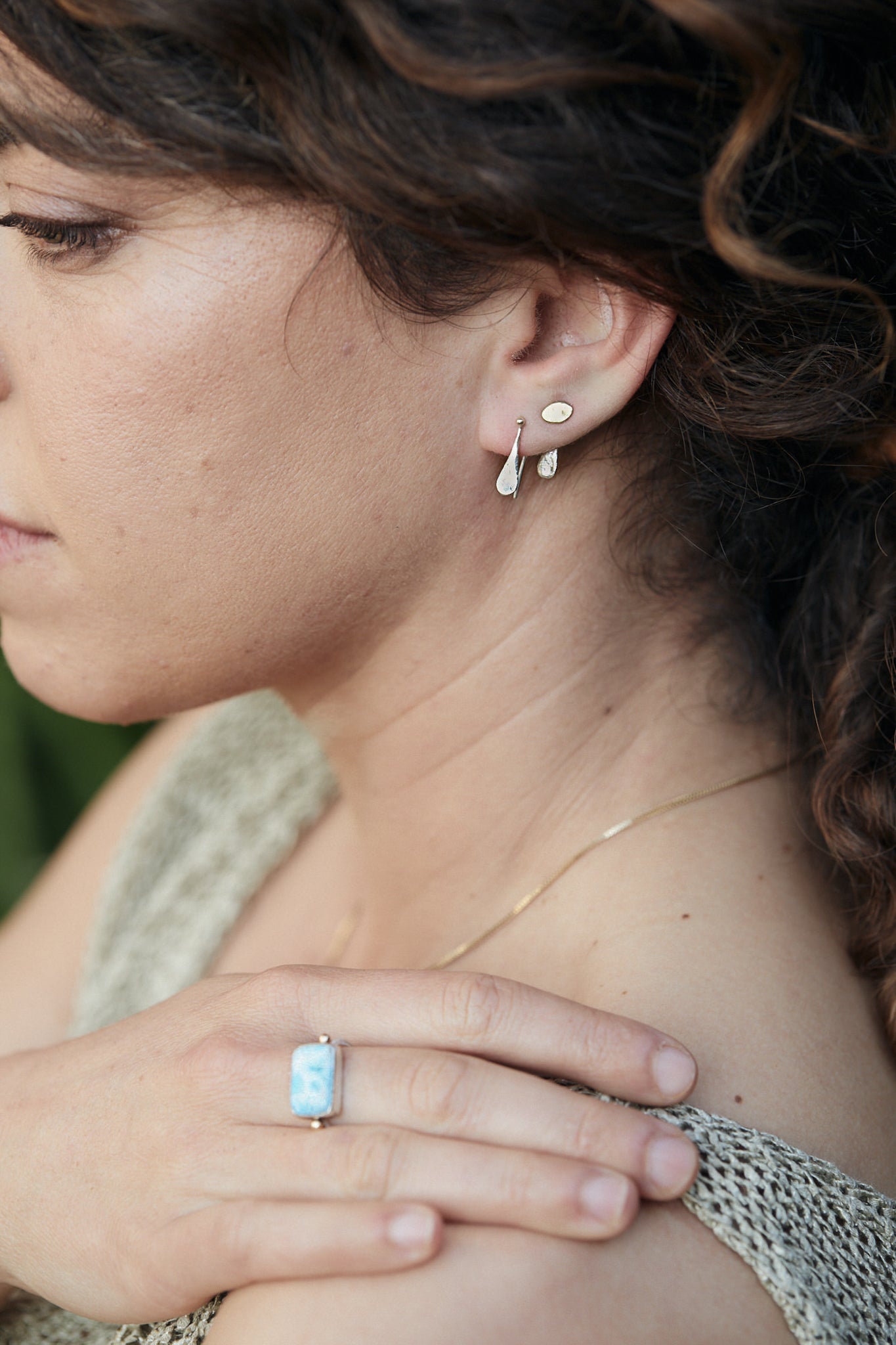 Gold Small Puddle Studs
