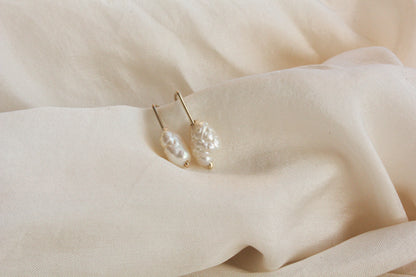 Freshwater Pearl Earrings 14k Gold - Small