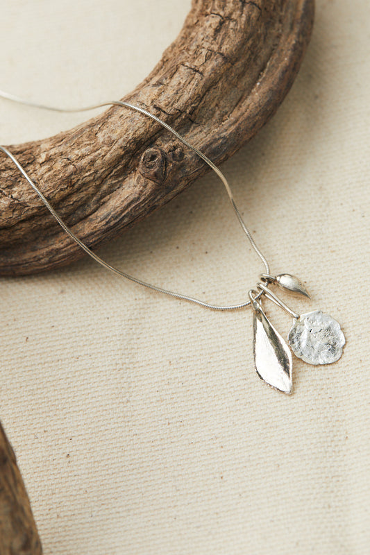 A Real Leaf Mix Necklace