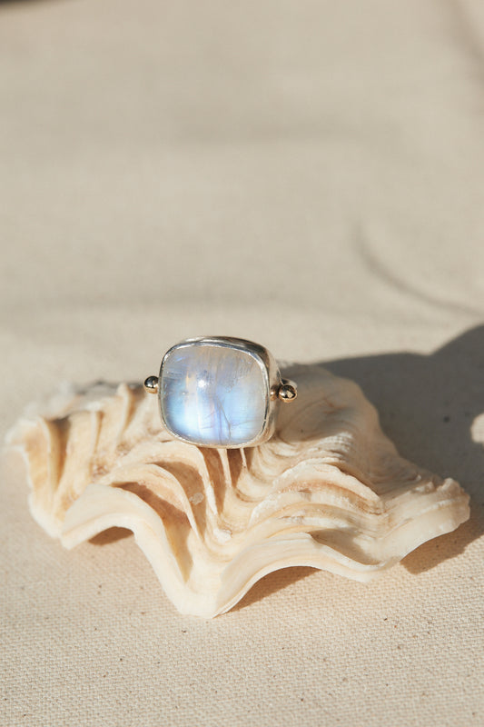Moonstone Rainbow Ring