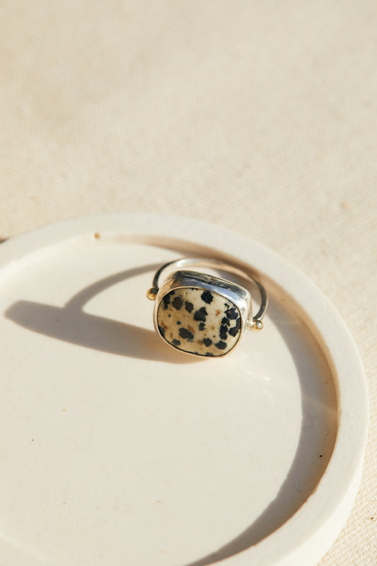 Dalmatian Jasper Ring